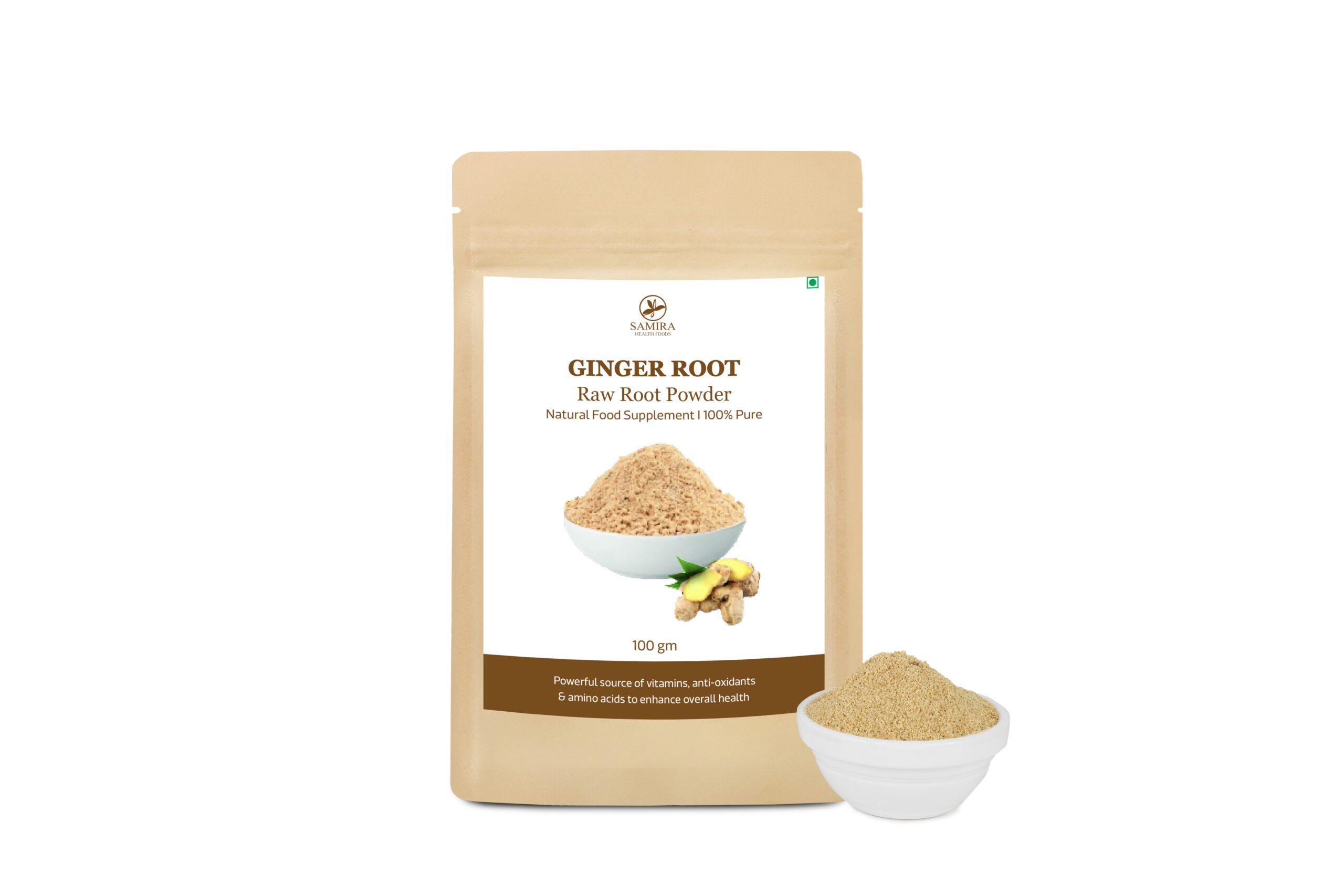 Ginger root raw root powder